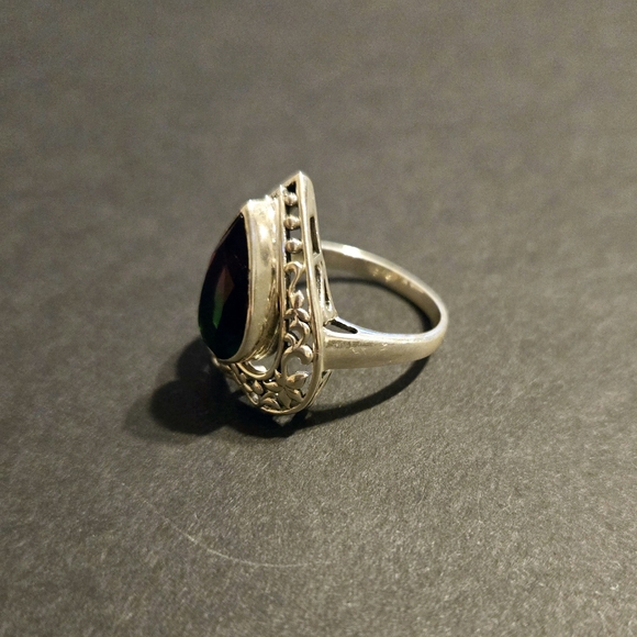 Sterling silver, .925, mystic topaz, size 11 ring - Picture 3 of 5